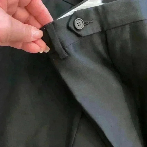 Ralph Ralph Lauren Womens Wool Black Pleated Cuff  lack Label Pants 33” x 29” - Picture 2 of 10